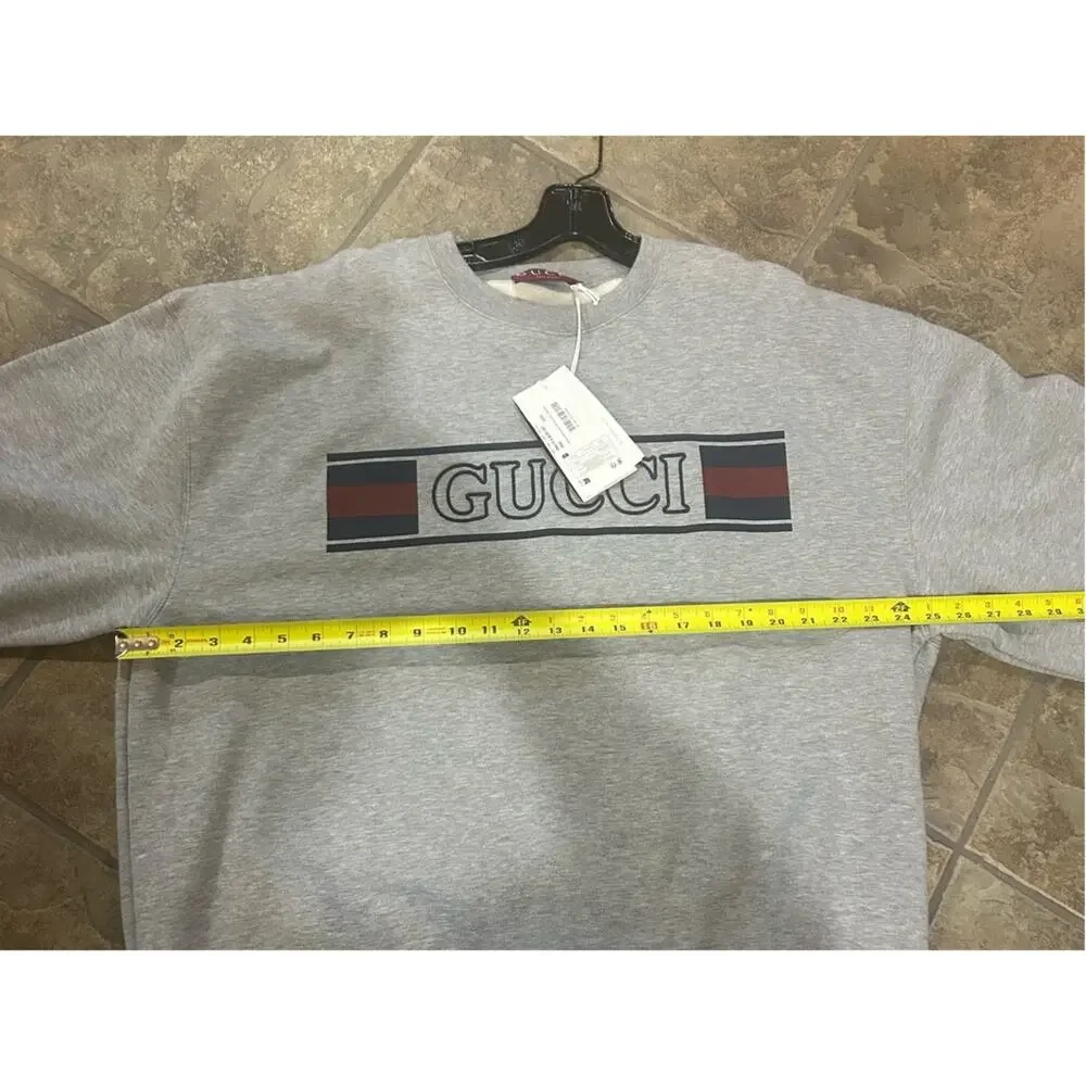 Men's Gucci jersey cotton sweatshirt prominent retro style embroidery size xxxl